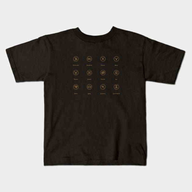 The Zodiac Kids T-Shirt by calebfaires